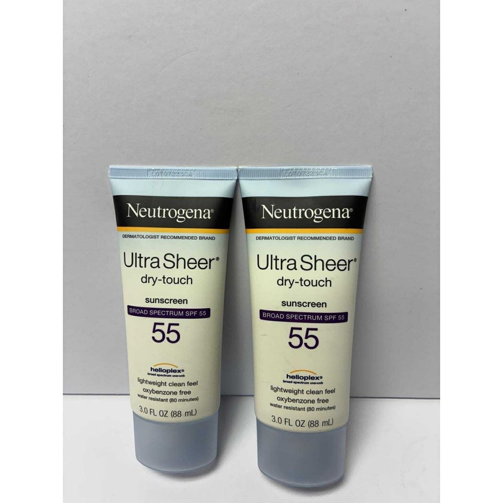 2X Neutrogena Ultra Sheer Dry-Touch Sunscreen Lotion SPF 55 -3oz